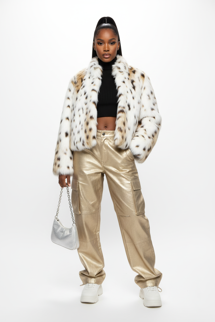 Women's Fashion Animal Pattern Baggy Coat