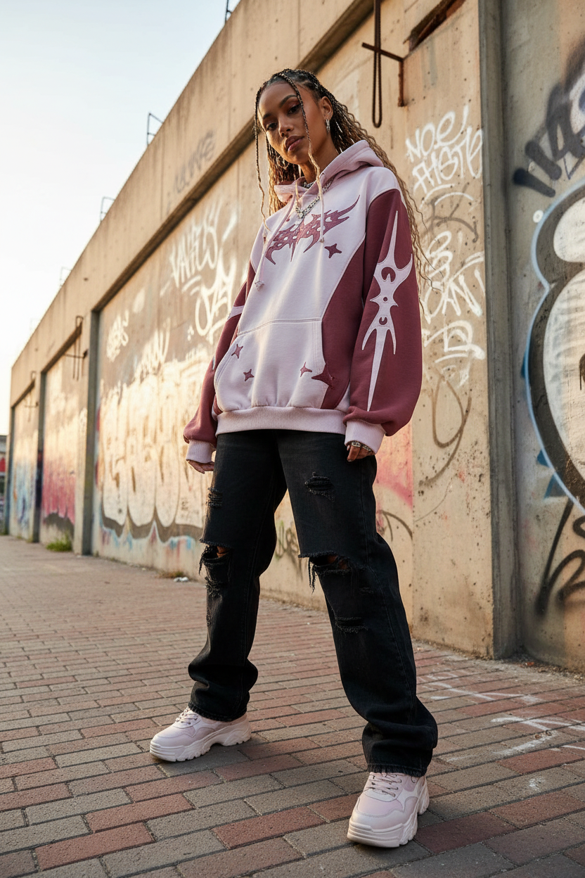 Y2K Grunge Pullover Hoodies for Women
